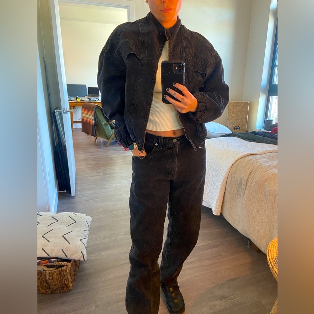 Zara Jean Moto Bomber jacket